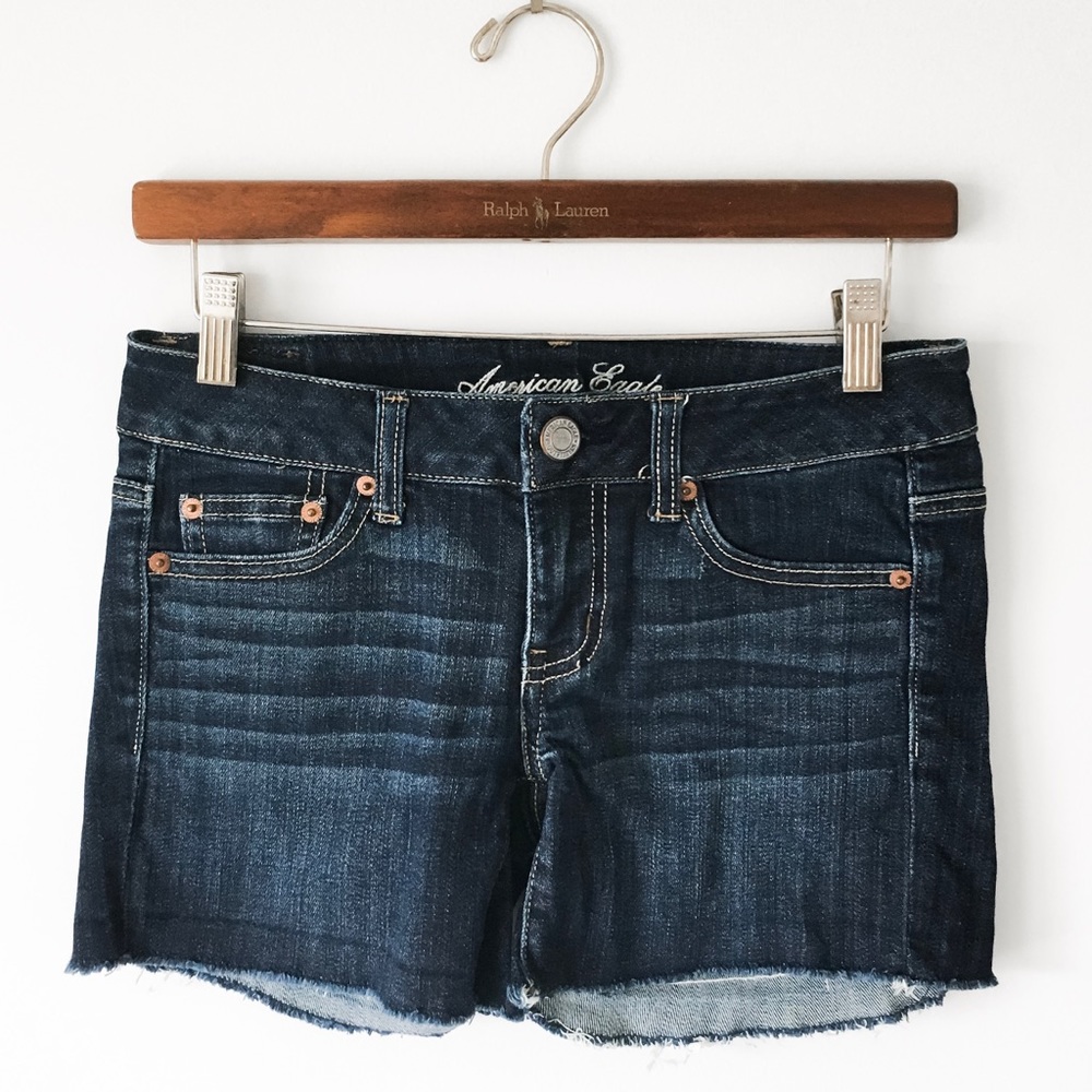 American Eagle Denim Stretch Midi Shorts